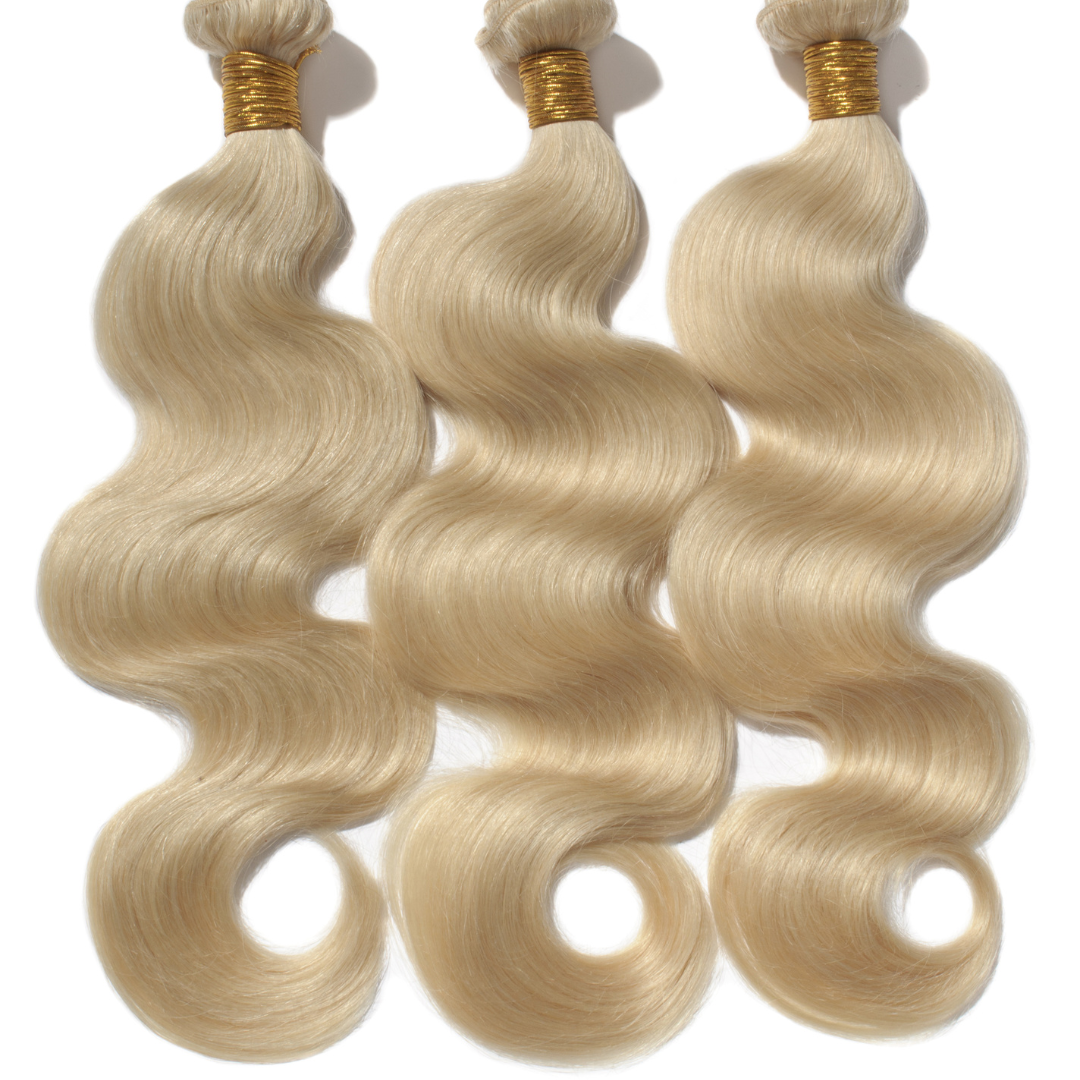 613 Blonde Human Hair Wefts | Love Collection | Bodywave