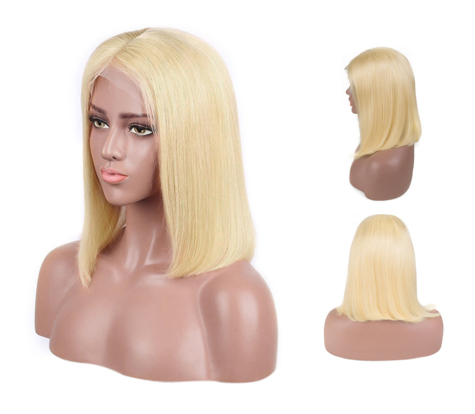 Human Hair Lace Wig | 613 | Straight Bob