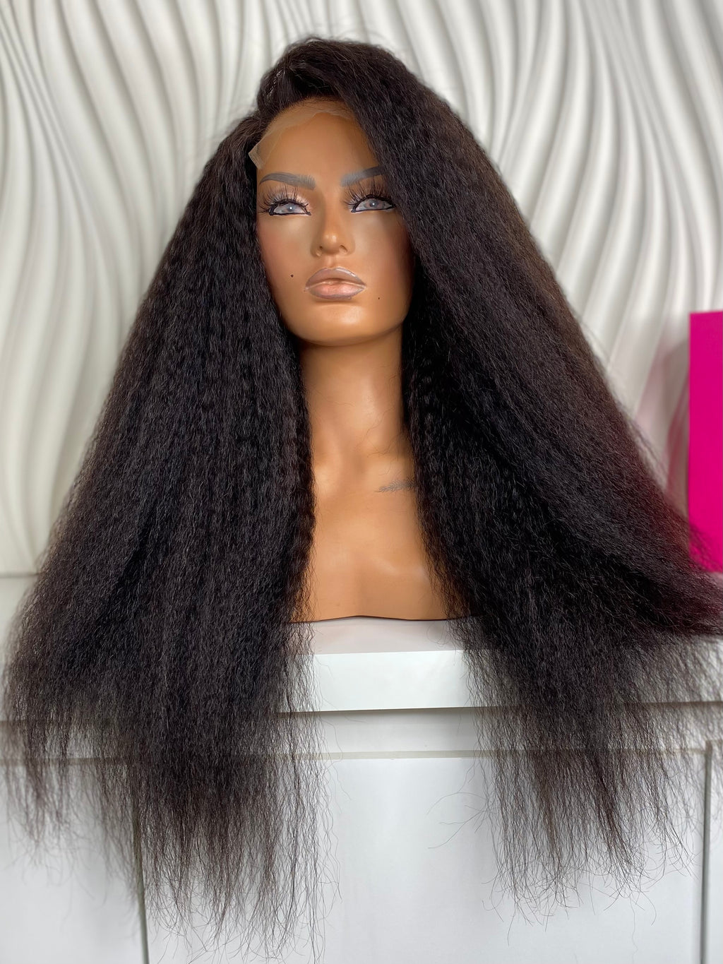 Uncustomized Kinky a straight 6x6 HD Closure Wig