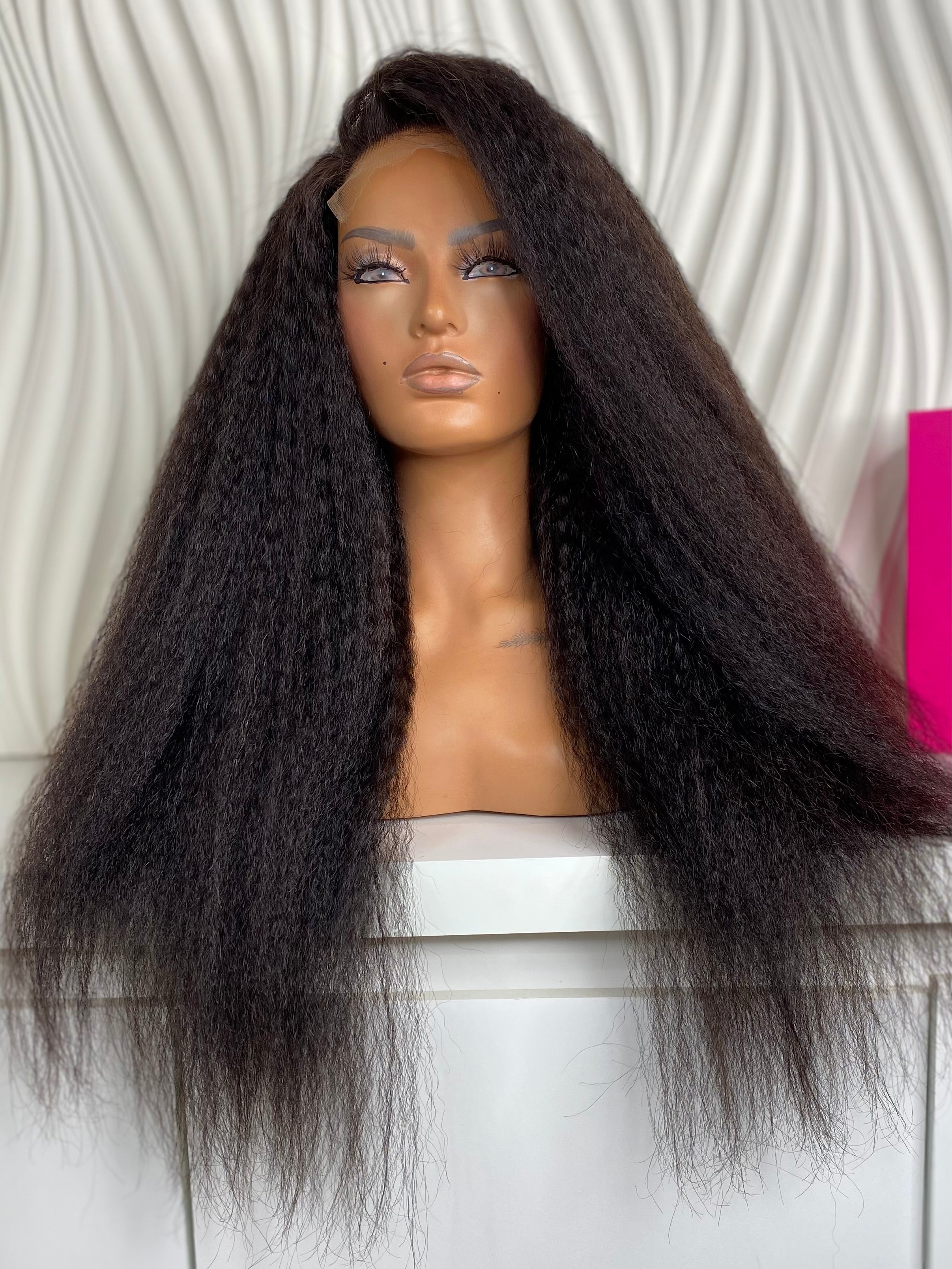 Uncustomized Kinky a straight 6x6 HD Closure Wig
