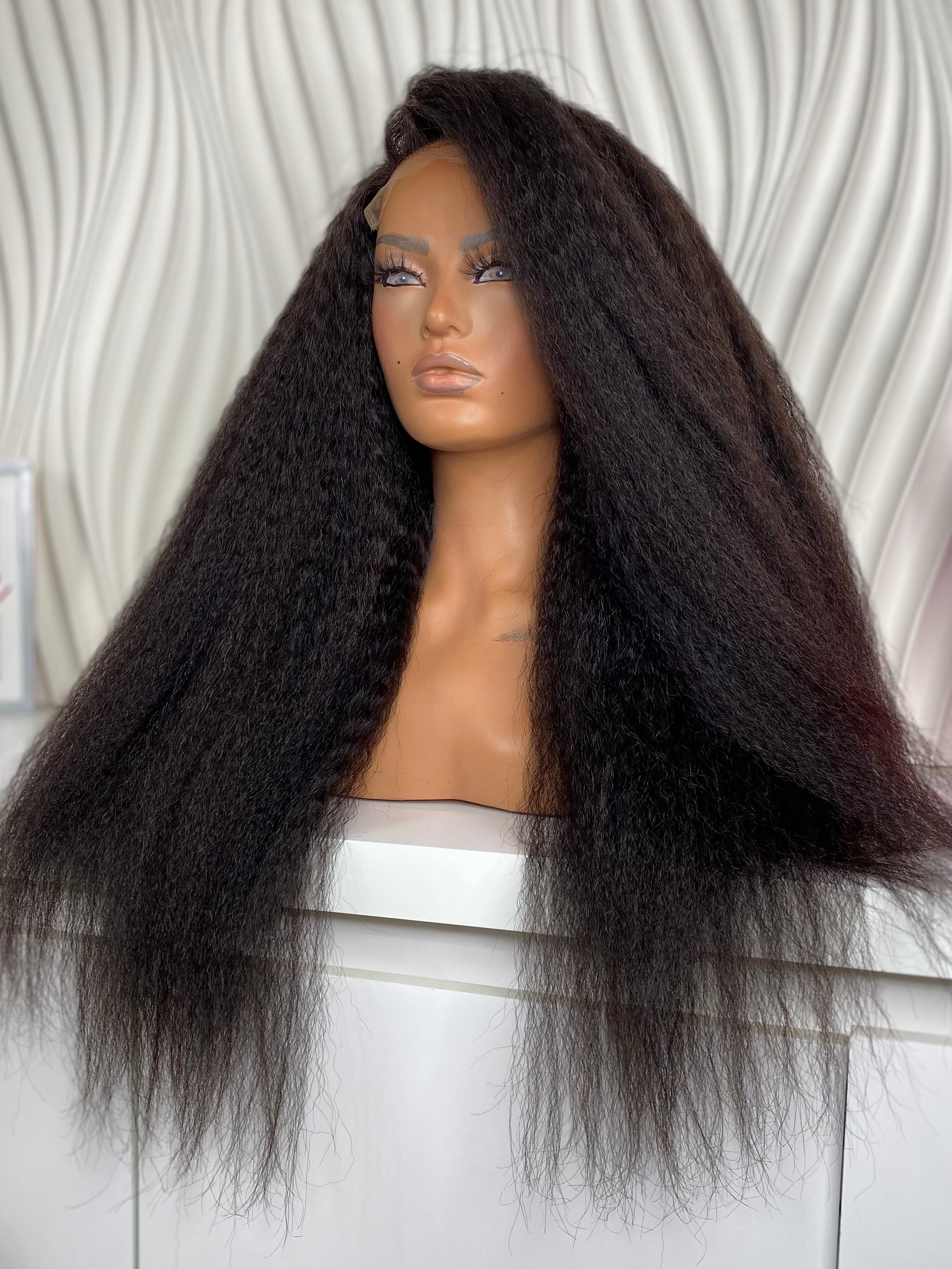 Uncustomized Kinky a straight 6x6 HD Closure Wig