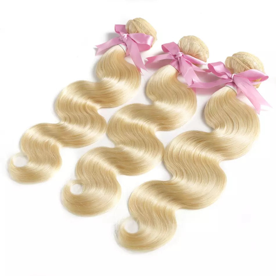 613 Blonde Human Hair Wefts | Love Collection | Bodywave