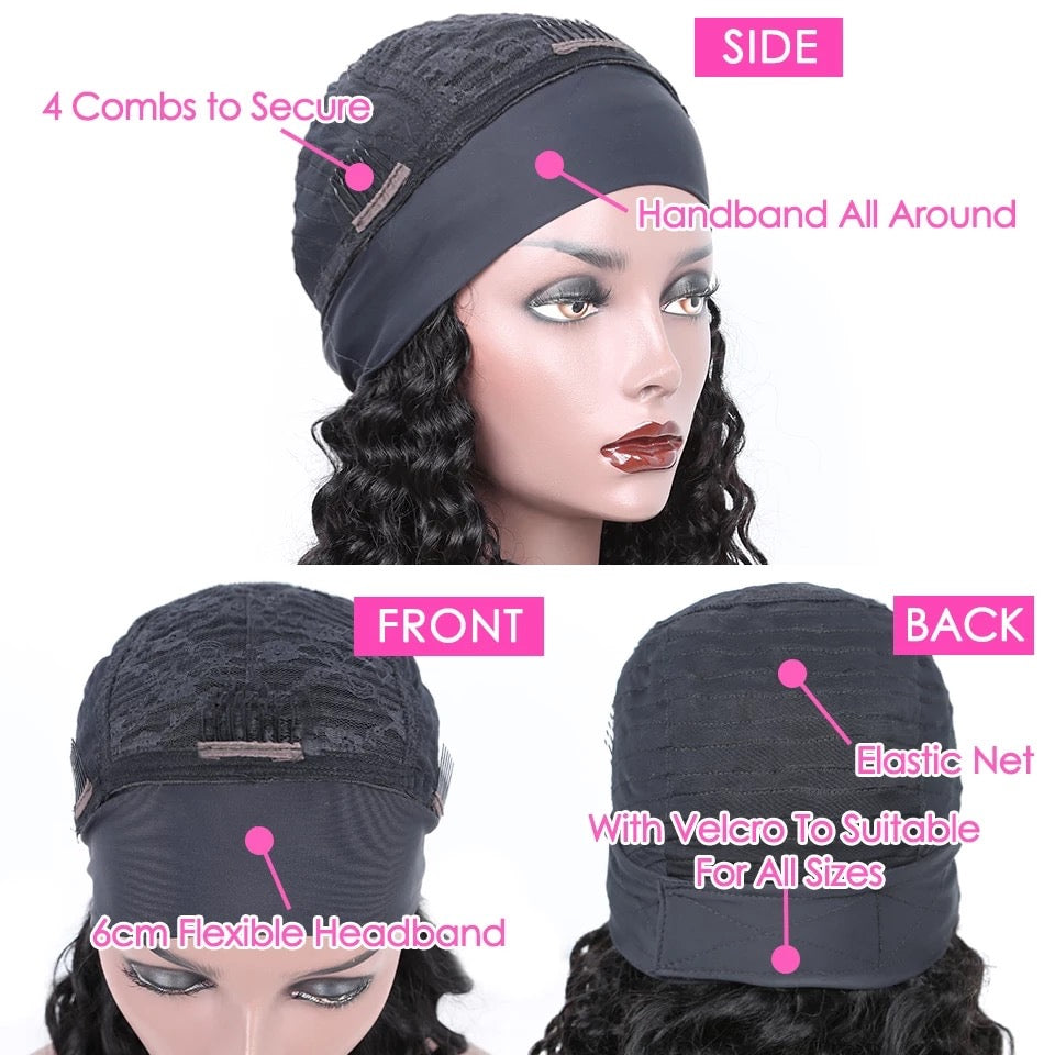 Virgin Hair HeadBand/Flip Over Wigs  (All Lengths & Textures)