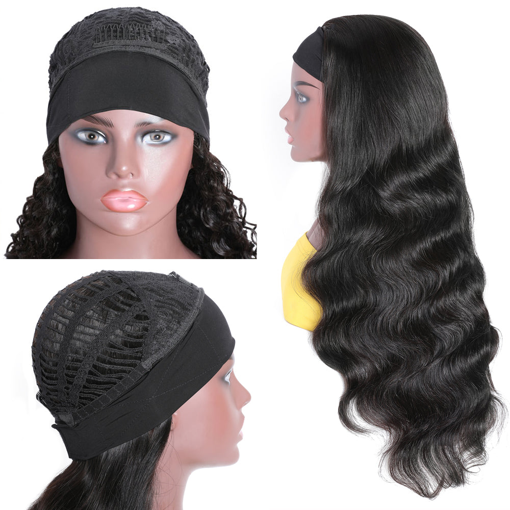 Virgin Hair HeadBand/Flip Over Wigs  (All Lengths & Textures)