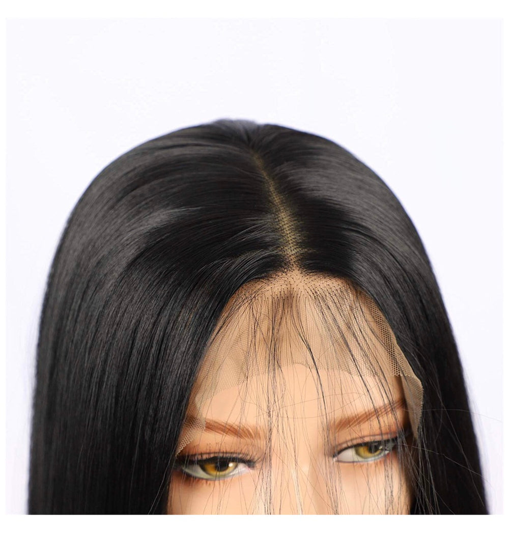SYN Collection | Synthetic Hair Lace Unit | Black Straight 22”