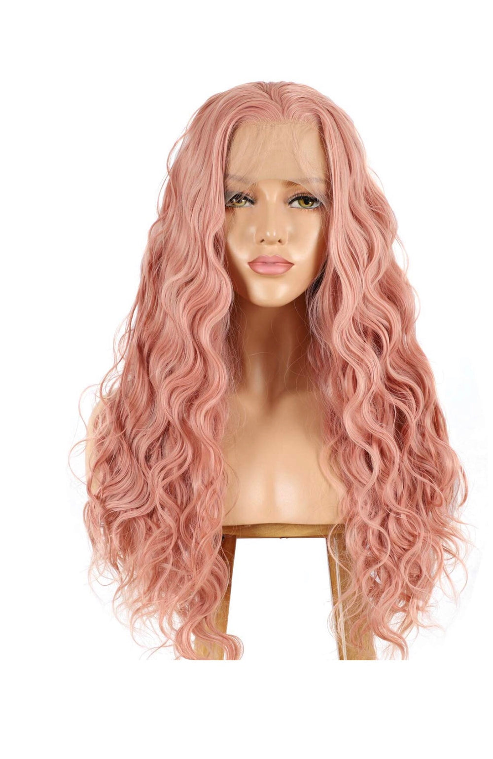 SYN Collection | Synthetic Hair Lace Unit | Dusty Pink Wavy 22”