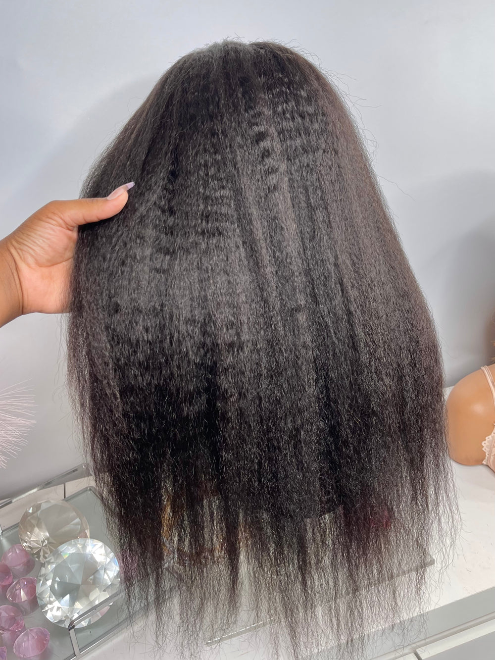 Uncustomized Virgin Hair Lace Wig | Kinky Straight