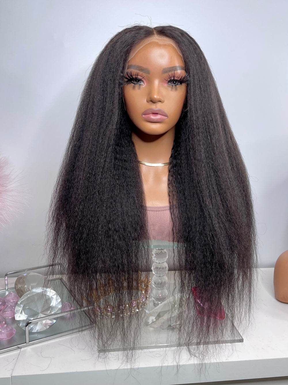 Uncustomized Virgin Hair Lace Wig | Kinky Straight