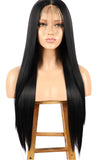 SYN Collection | Synthetic Hair Lace Unit | Black Straight 22”
